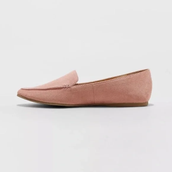 NWT A New Day Micah Pink Suede Pointed Loafers - Picture 2 of 7